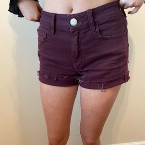 Burgundy American eagle shorts